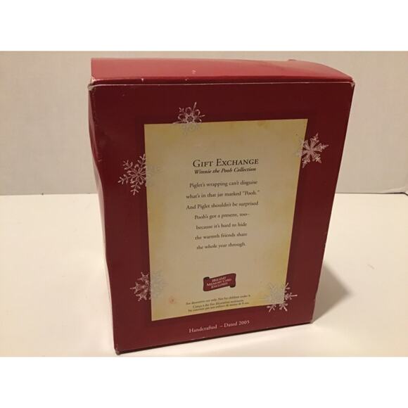 Winnie the Pooh Piglet at Mr Sanders Door Gift Exchange Hallmark Ornament & Box - Picture 3 of 3